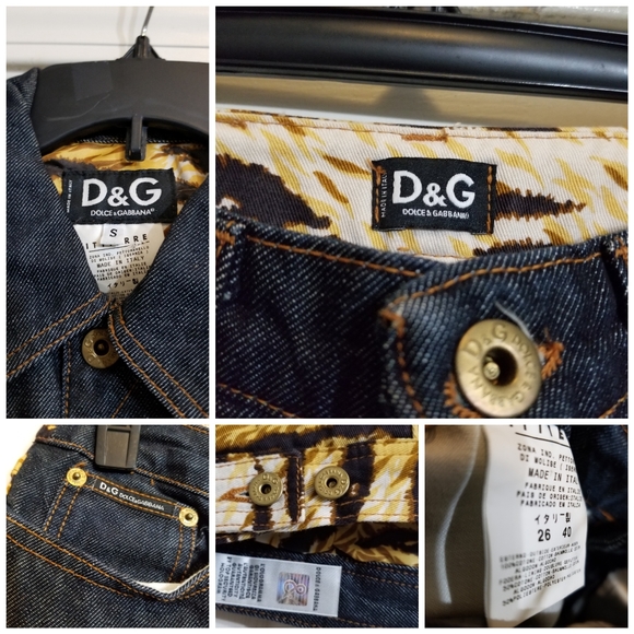 Dolce&Gabbana denim/cheetah jacket and pant set - Picture 5 of 8